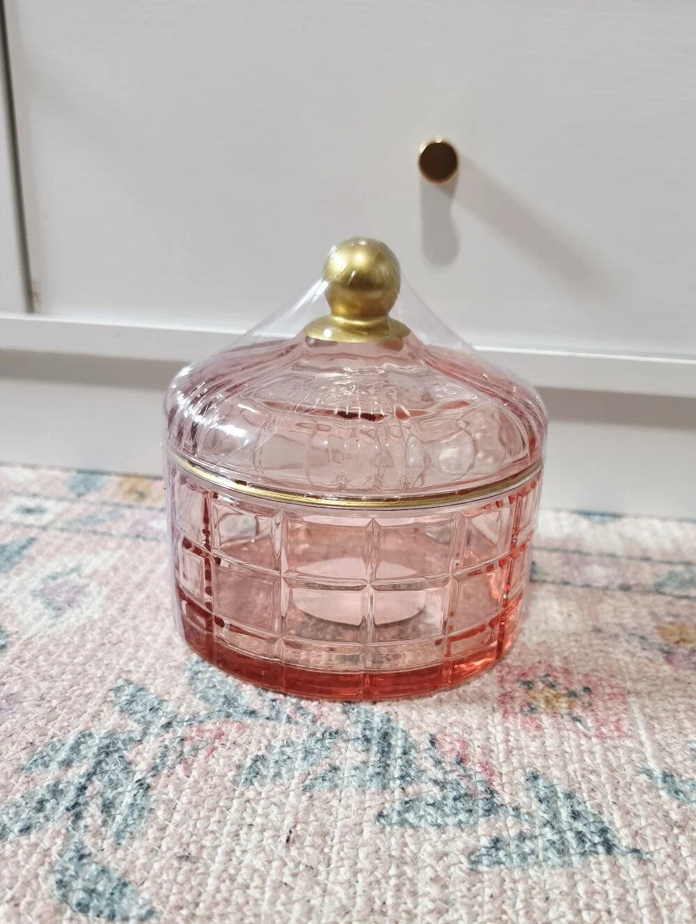 Target Bullseye Playground 2026 Glass Lidded Trinket Box - Pink